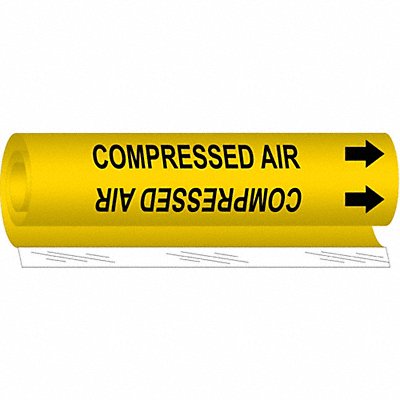 BRADY 5661I Pipe Marker Compressed Air 9 in H 8 in W
