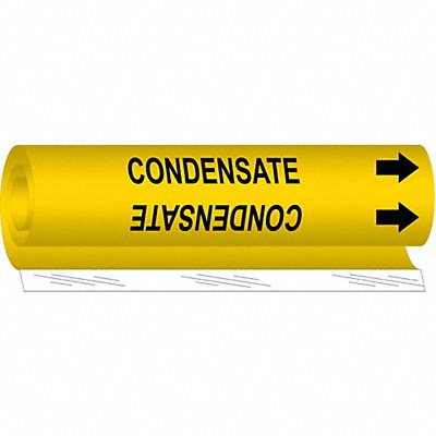 BRADY 5662O Pipe Marker Condensate 5 in H 8 in W