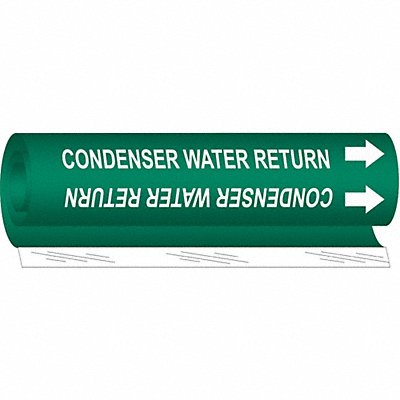 BRADY 5665I Pipe Marker Condenser Water Return 9in H