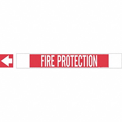 BRADY 5688HPHV Pipe Marker Fire Protection 4in H 24in W