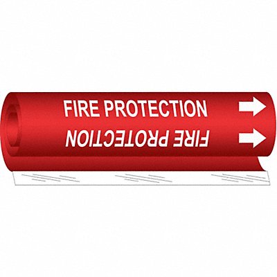 BRADY 5688I Pipe Marker Fire Protection 9in H 8in W