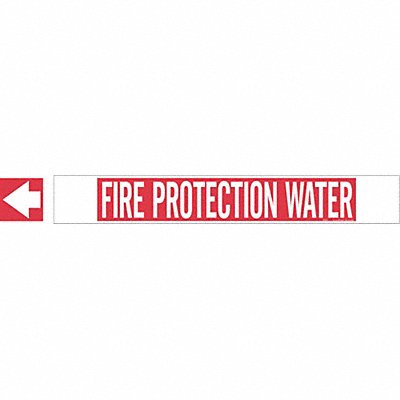 BRADY 5689HPHV Pipe Marker Fire Protection Water 4in H