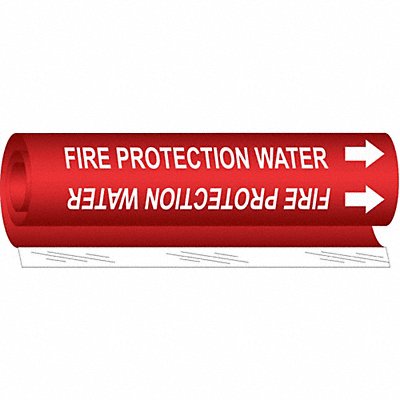 BRADY 5689I Pipe Marker Fire Prtction Watr 9in H 8in W