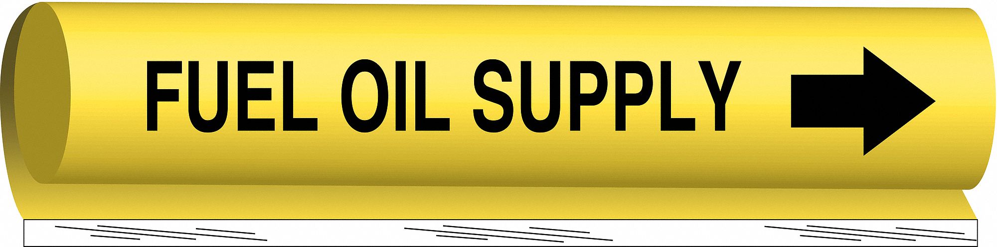 BRADY 5697II Pipe Markr Fuel Oil Supply 26in H 12in W