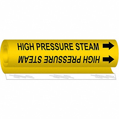 BRADY 5706II Pipe Marker High Prssr Steam 26in H 12in W