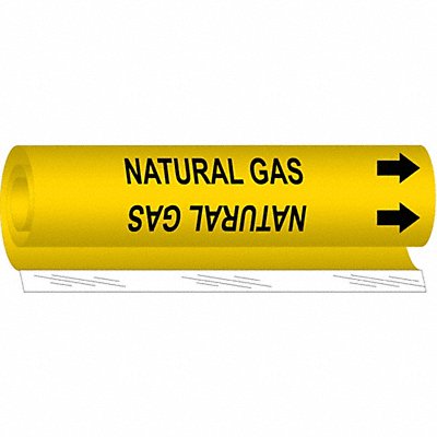BRADY 5726I Pipe Marker Natural Gas 9 in H 8 in W