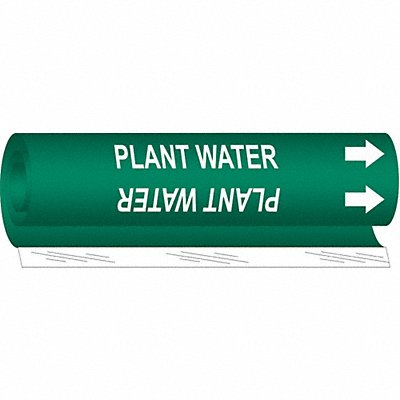 BRADY 5739II Pipe Marker Plant Water 26 in H 12 in W