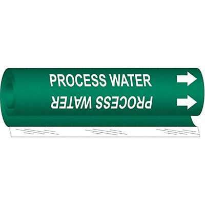 BRADY 5747II Pipe Marker Process Water 26in H 12in W