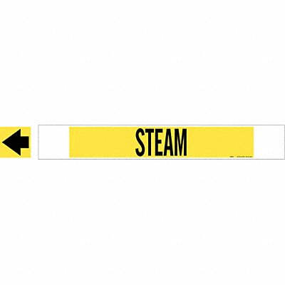 BRADY 5767HPHV Pipe Marker Steam 4 in H 24 in W
