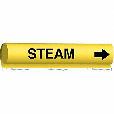 BRADY 5767II Pipe Marker Steam 26 in H 12 in W