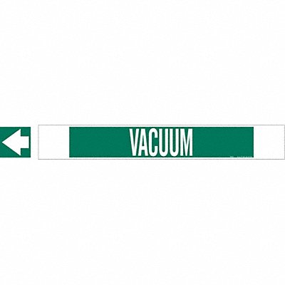 BRADY 5777HPHV Pipe Marker Vacuum 4 in H 24 in W