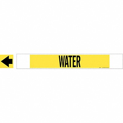 BRADY 5787HPHV Pipe Marker Water 4 in H 24 in W