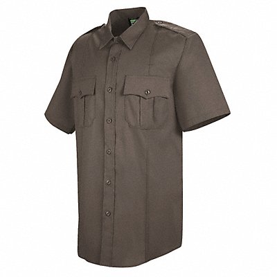 HORACE SMALL HS1245SS155 Sentry Shirt SS Brown Neck 15-1/2 in