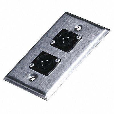 MONOPRICE 7398 A/V Wallplate XLR(M) 3Pin 2Port
