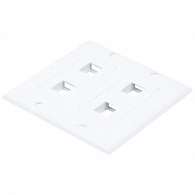 MONOPRICE 6831 WallPlate Blank 4 Hole 2 Gang White