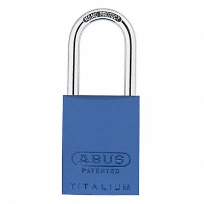 ABUS 83AL40200KABlue Keyed Padlock 29/32 in Rectangle Blue