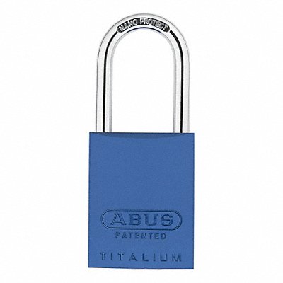 ABUS 83AL40300KABlue Keyed Padlock 29/32 in Rectangle Blue