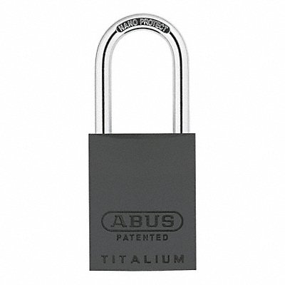 ABUS 83AL40200KDTitanium Keyed Padlock 29/32 in Rectangle Black
