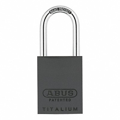 ABUS 83AL40300KDTitanium Keyed Padlock 29/32 in Rectangle Black