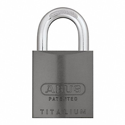 ABUS 83ALIC40Titanium G3510 Keyed Padlock 29/32 in Rectangle Black
