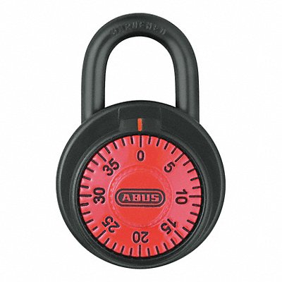 ABUS 7850Red Combination Padlock 2 in Round Black