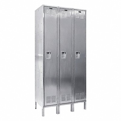 HALLOWELL USS32881 Locker 1x3Locker Silver 78 x36 x18 Unassembled