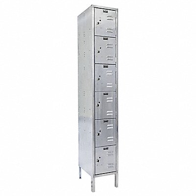 HALLOWELL USS18886A Bx Locker 6x1Locker Silver 78 x18 x18 Assm