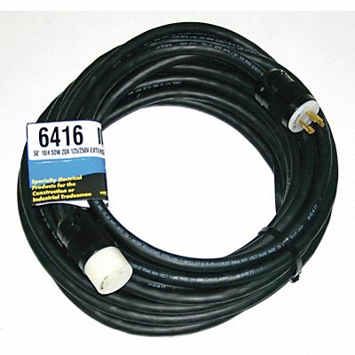 SOUTHWIRE 6416 Extension Cord 50ft 10Ga 20A SOW Blk