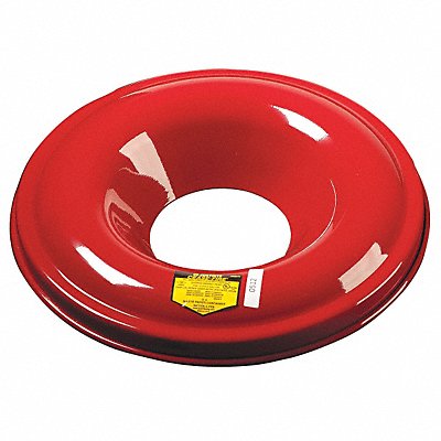 GRAINGER 26312 Drum Cover Red Steel 12 to 15 gal