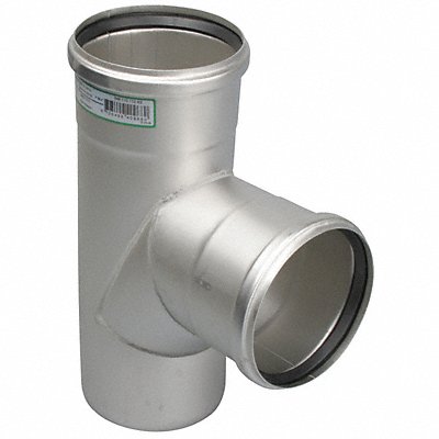 BLUCHER SS4x490316 90 Sanitary Tee 316 SS 4 in 29 PSI
