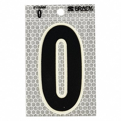 BRADY 30100 Ultra Reflective Numbers 0 PK10