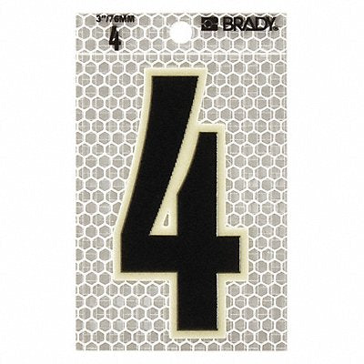 BRADY 30104 Ultra Reflective Numbers 4 PK10