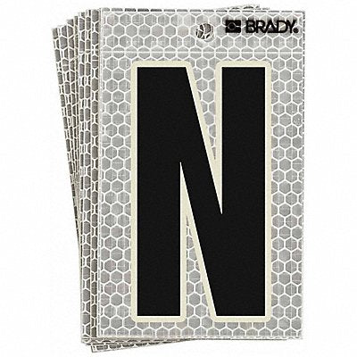 BRADY 3020N Refl. Letter Label N Glow in Dark PK10