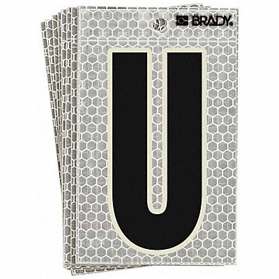 BRADY 3020U Refl. Letter Label U Glow in Dark PK10