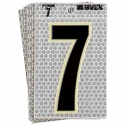 BRADY 30207 Ultra Reflective Numbers 7 6 in H PK10