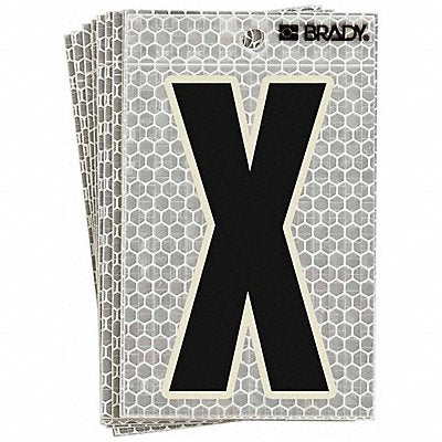 BRADY 3020X Refl. Letter Label X Glow in Dark PK10