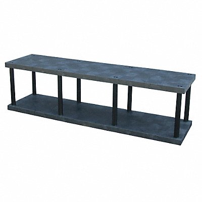 STRUCTURAL PLASTICS ST9624B Plastic Shelf 24inx27inx96inShlfLoad Capacity 880lb