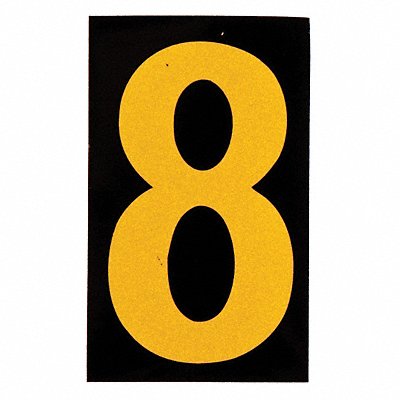 BRADY 58908 Reflective Numbers And Letters 8 PK25
