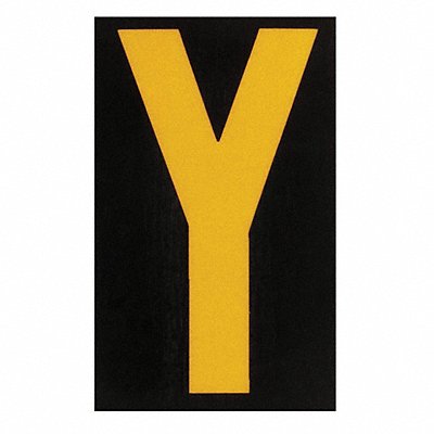 BRADY 5890Y Reflective Numbers And Letters Y PK25