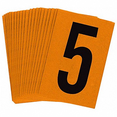 BRADY 59105 Reflective Numbers And Letters 5 PK25
