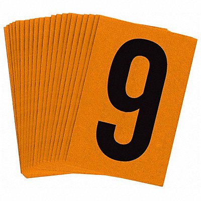BRADY 59109 Reflective Numbers And Letters 9 PK25