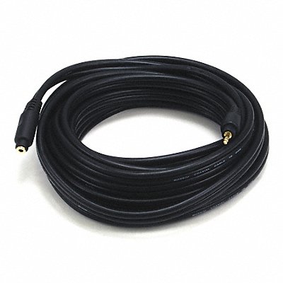 MONOPRICE 5591 A/V Cable 3.5mm M/F Ext Cble Blk 25ft