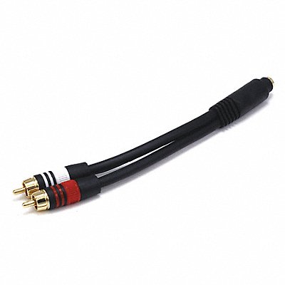 MONOPRICE 5612 A/V Cable 3.5mm(F)/2 RCA(M) 6inch