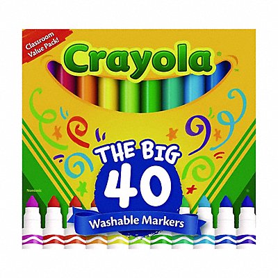 CRAYOLA 587858 Art Marker Set Assorted Capped PK40