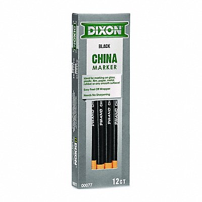 DIXON 770002 China Marker 7 in L Black Wax PK12