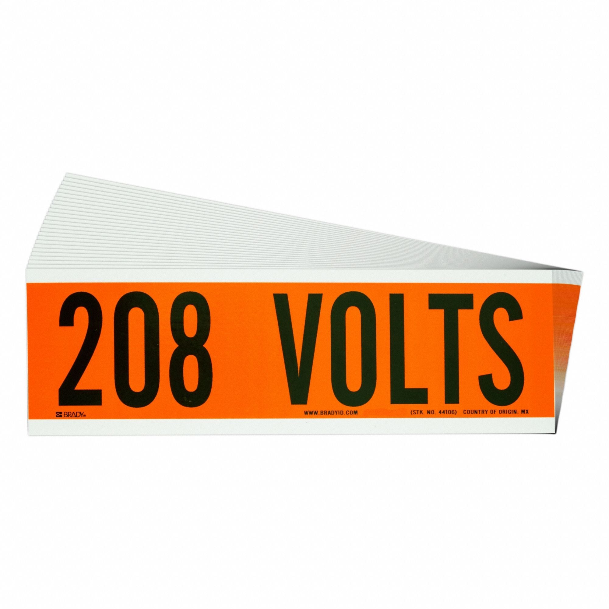 BRADY 152317 Conduit and Voltage Sign and Labels PK25