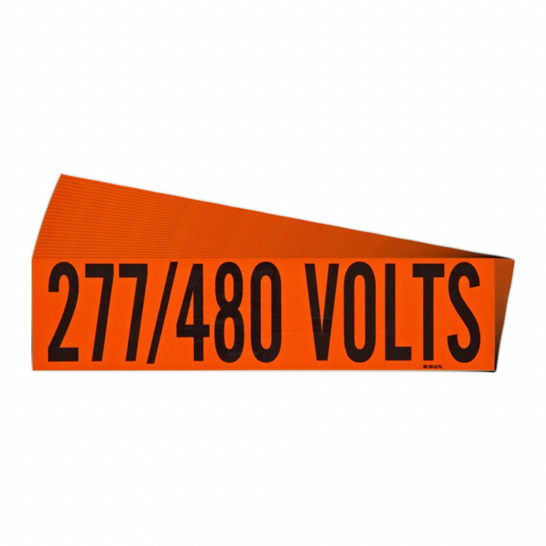 BRADY 152324 Conduit and Voltage Sign and Labels PK25