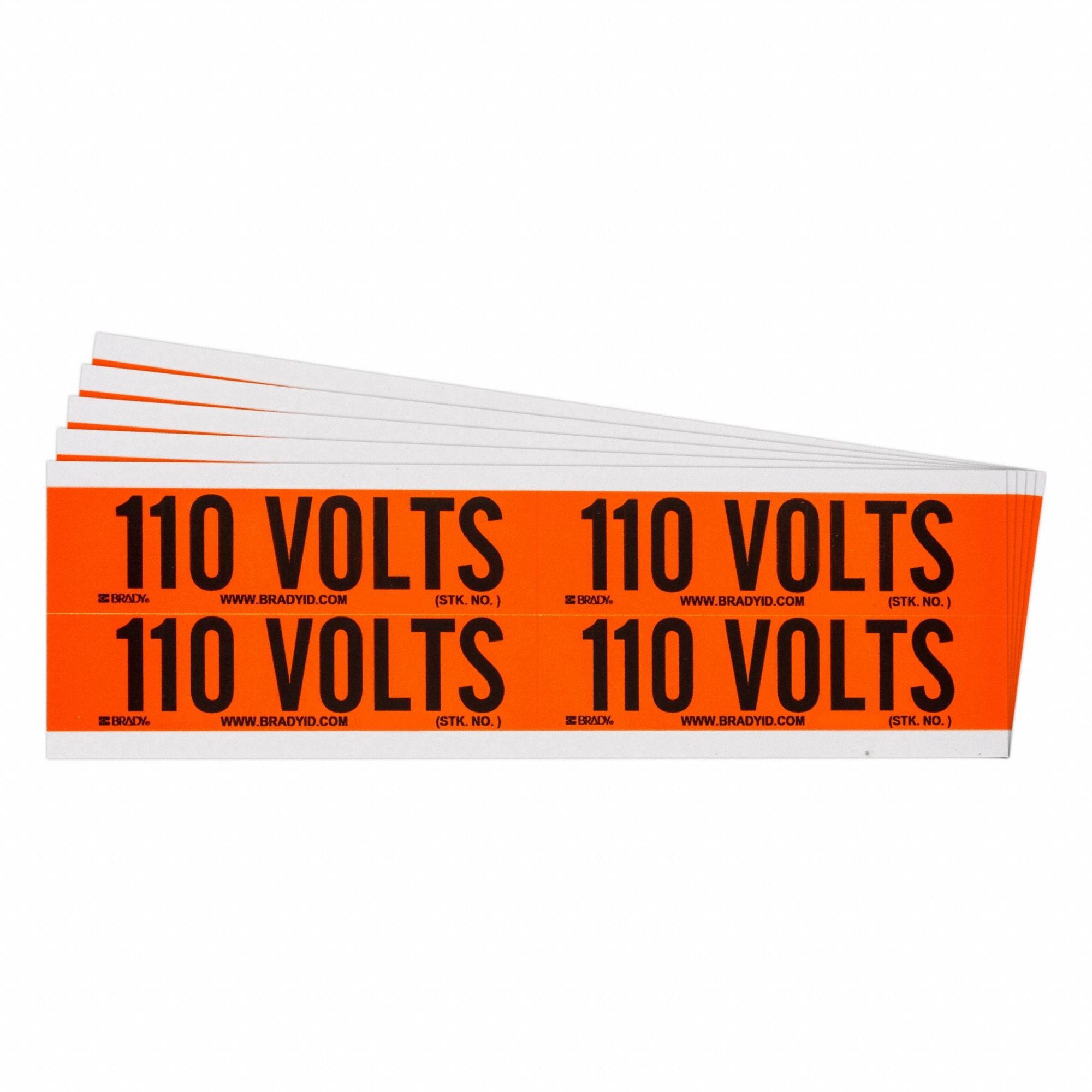BRADY 152347 Conduit and Voltage Sign and Labels PK5