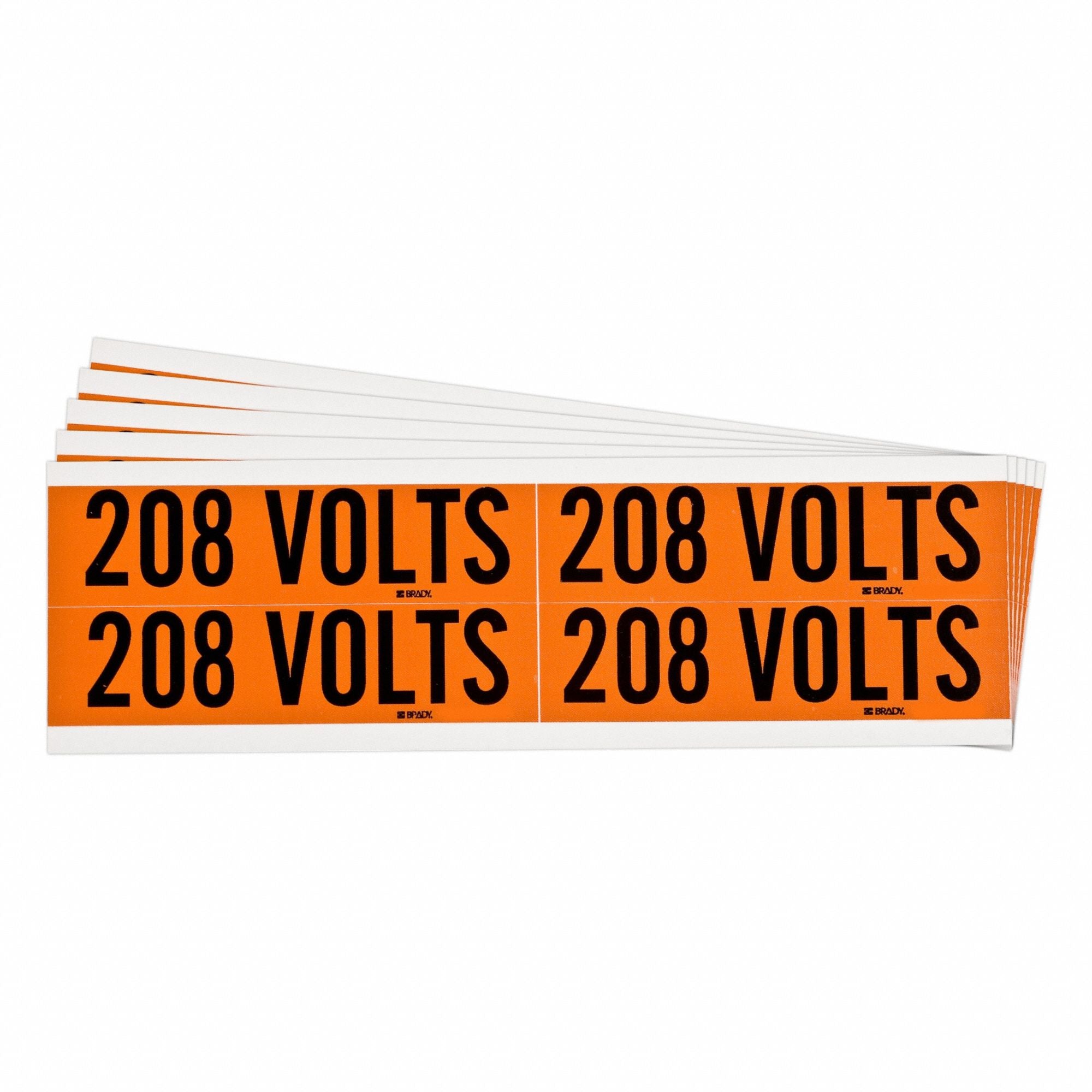 BRADY 152351 Conduit and Voltage Sign and Labels PK5