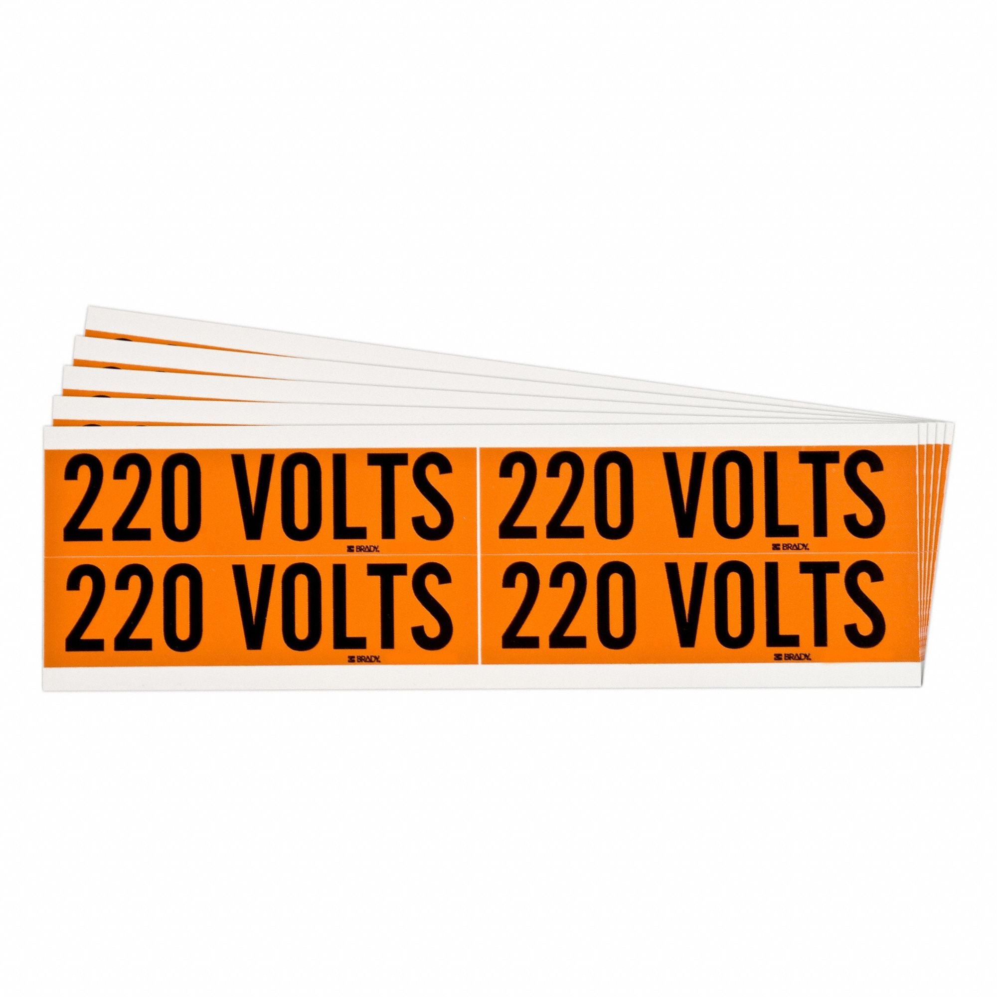 BRADY 152352 Conduit and Voltage Sign and Labels PK5